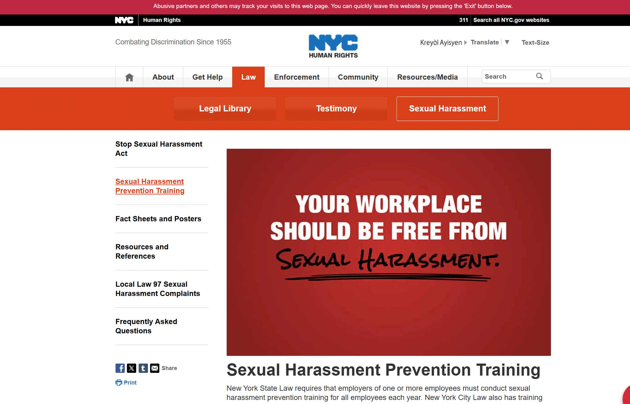 New York City Sexual Harassment Prevention Training Be4all